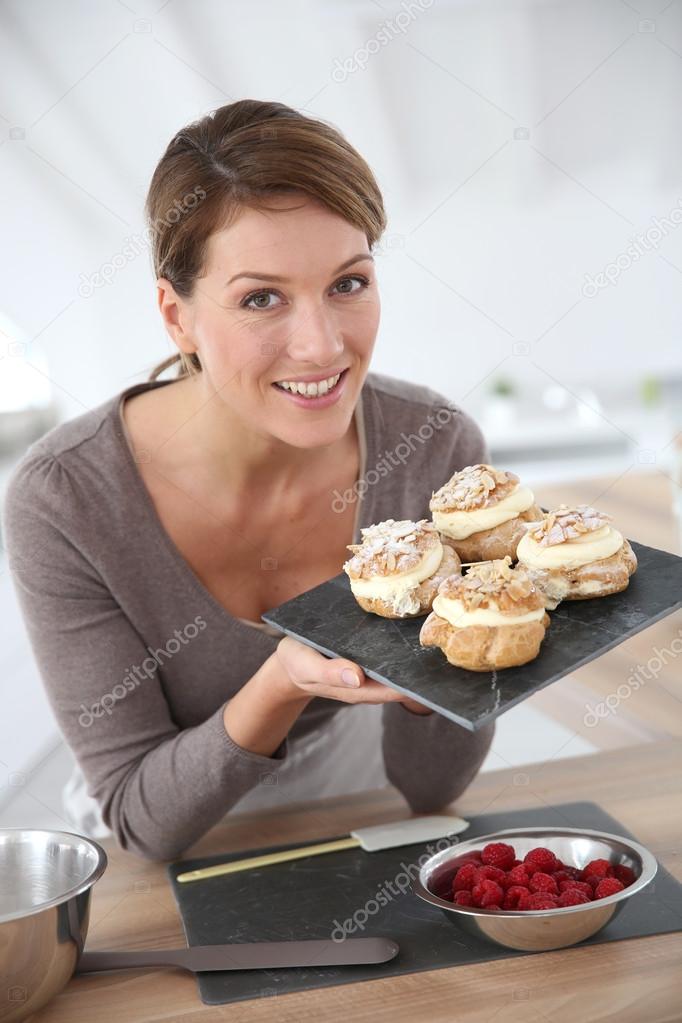 Woman baking pastry
