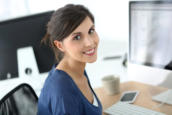 Girl in training class — Stock Photo, Image