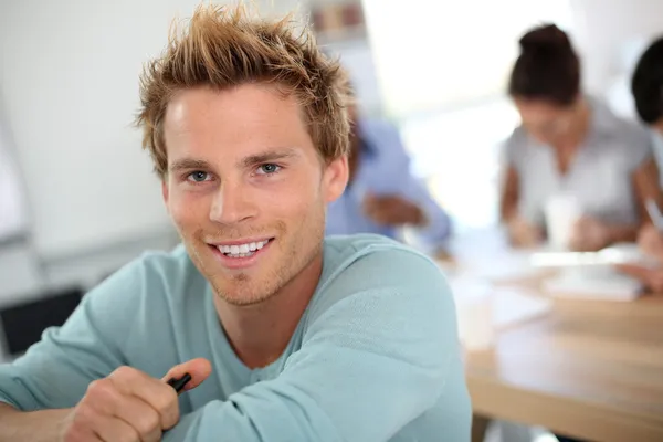 Man in business class — Stock Photo, Image