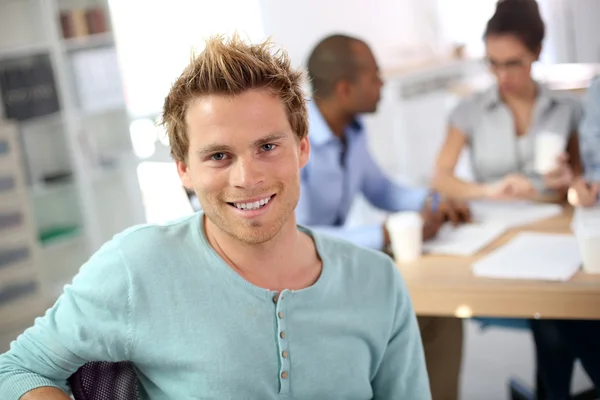 Man in business class — Stock Photo, Image