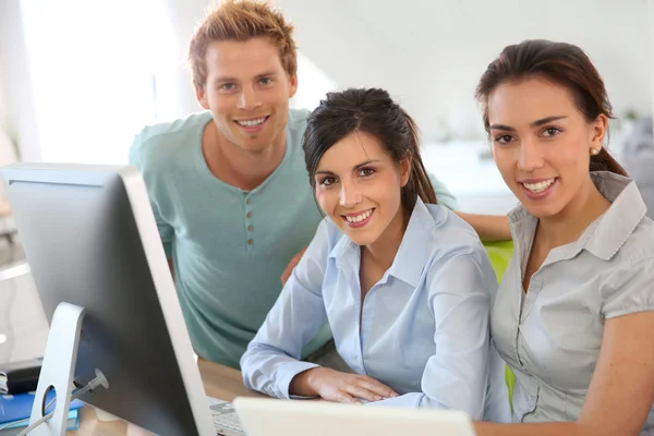 Students in business training — Stock Photo, Image