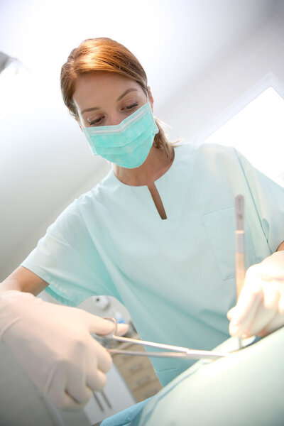 Surgeon in surgery room
