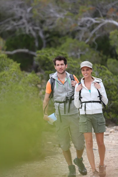 Hiking journey in mountains — Stock Photo, Image