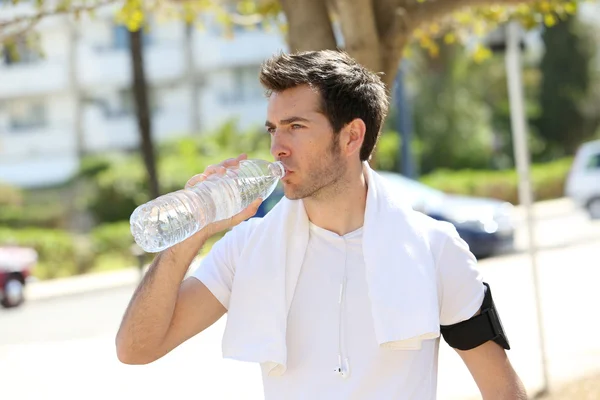 Man drinking water — Stock Photo, Image