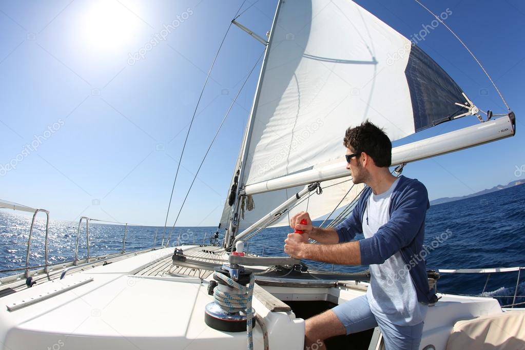 Man sailing