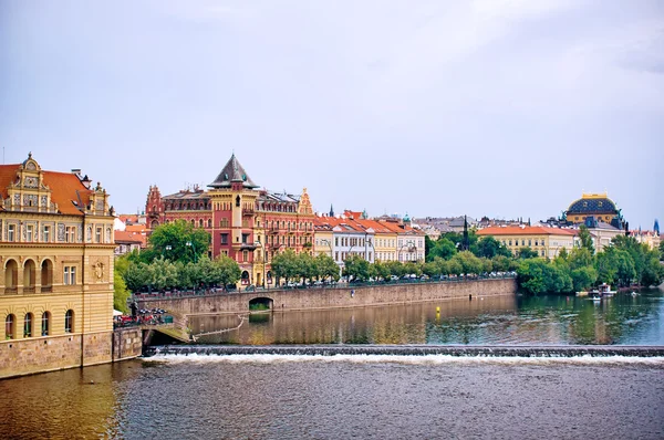View of Prague from Charles bridge — Stock Photo, Image