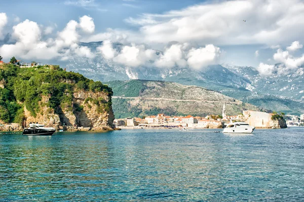 Adriatic landscape - sea and mountain, Budva — Stock Photo, Image