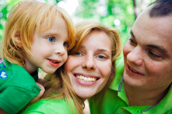 Portrait of a funny family having fun Stock Picture