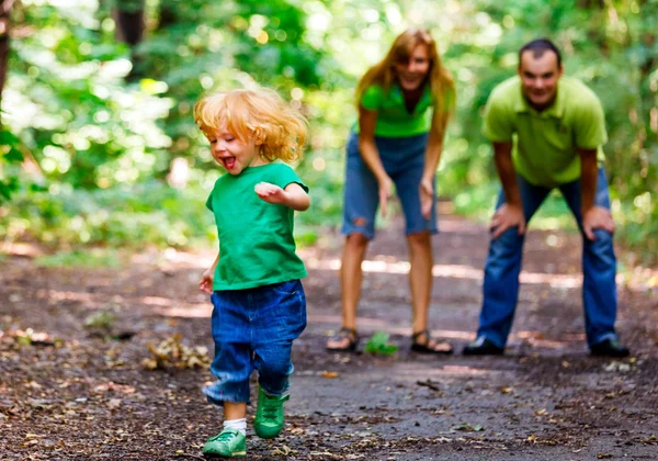 Portrait of Happy Family In Park Royalty Free Stock Images