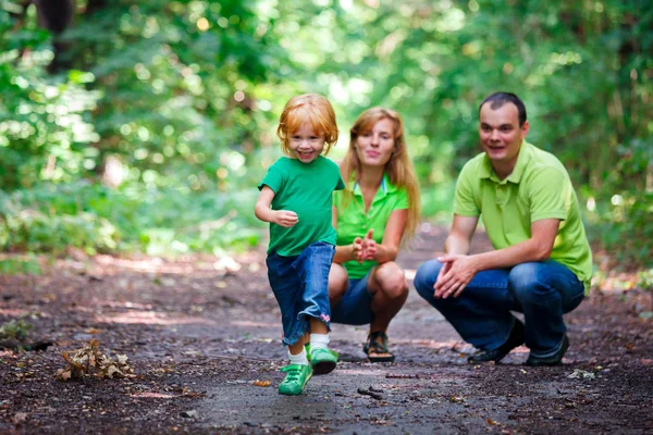 Portrait of Happy Family In Park Royalty Free Stock Photos