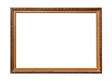 eski stil baget üzerinde beyaz izole kare.