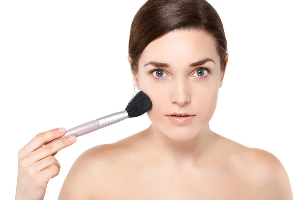 Portrait of Beautiful Young Woman posing in studio — Stock Photo, Image