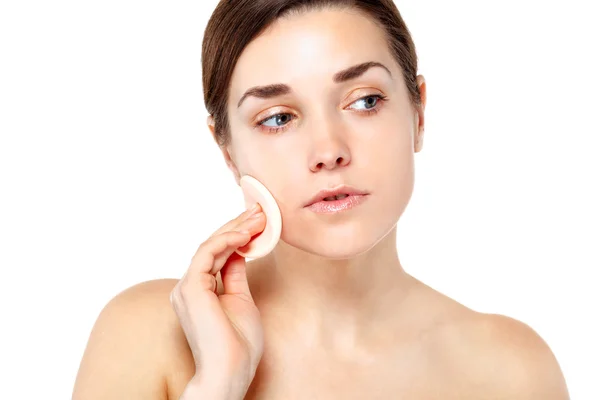 Portrait of Beautiful Young Woman posing in studio — Stock Photo, Image