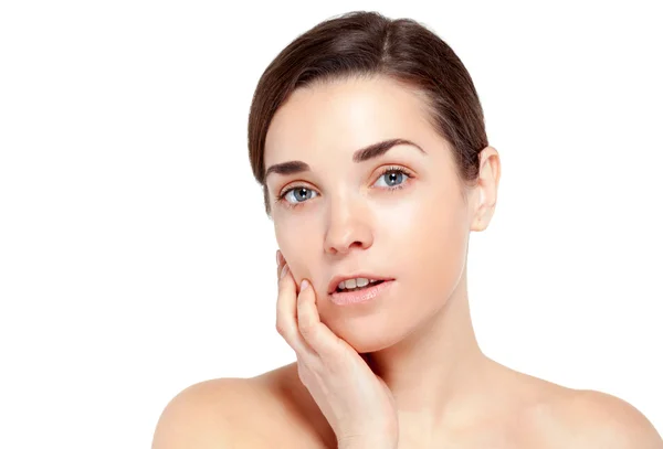 Portrait of Beautiful Young Woman posing in studio — Stock Photo, Image