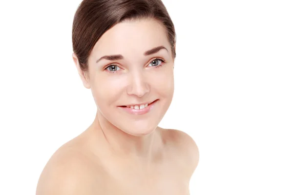 Portrait of Beautiful Young Woman posing in studio — Stock Photo, Image