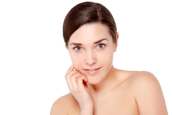 Portrait of Beautiful Young Woman posing in studio — Stock Photo, Image