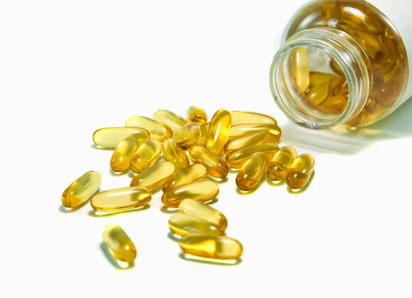 Capsules of fish oil gel — Stock Photo, Image