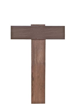 ahşap işaretler üzerinde beyaz izole.