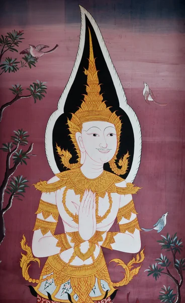 Буддийские фрески — стоковое фото