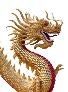 Golden dragon heykel