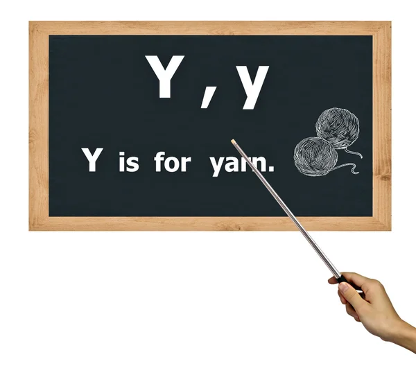 Blackboard for abc alphabet learning. — Stock Photo, Image