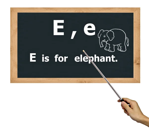 Blackboard for abc alphabet learning. — Stock Photo, Image