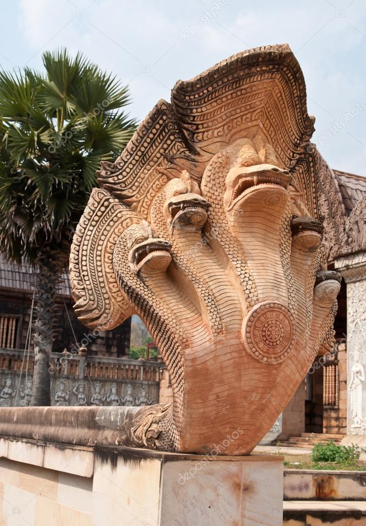 Cambodia style of dragon statue