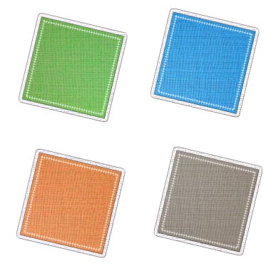 kumaş tarzı etiket ve başlık simge etiketi .