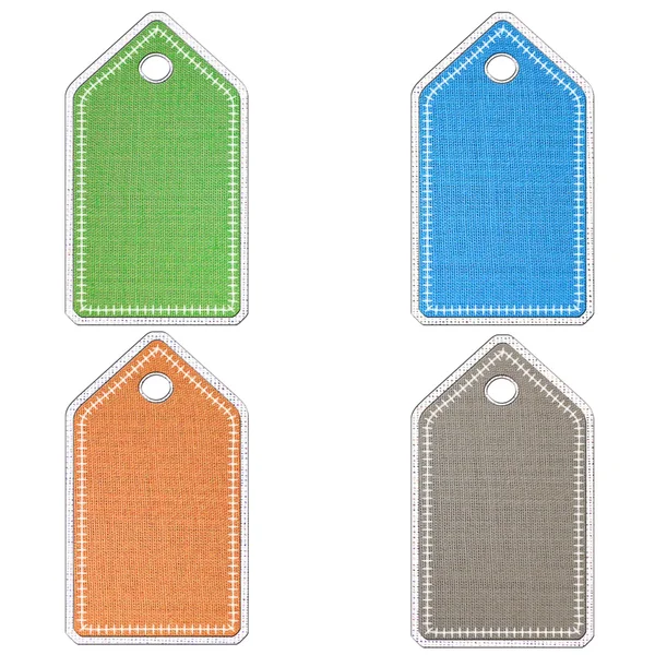 Sticker and banner icon tag in fabric style . — Stock Photo, Image