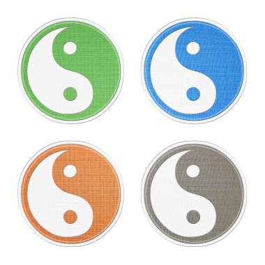 kumaş tarzı etiket ve başlık simge etiketi.