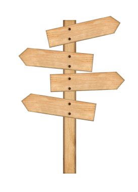 ahşap işaretler izole .