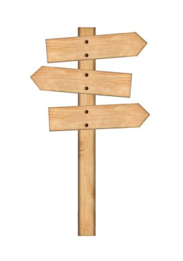ahşap işaretler izole .