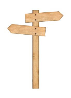 ahşap işaretler izole .