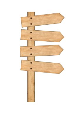ahşap işaretler izole .