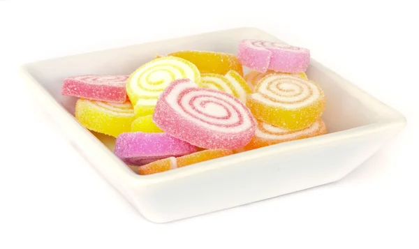 Barevné sladké ovocné bonbóny. — Stock fotografie