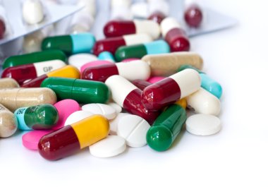 renkli Medikal hap ve kapsül.