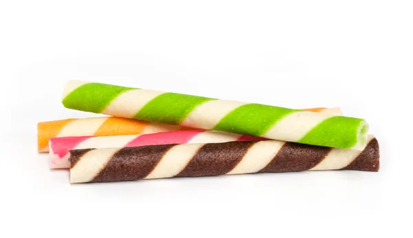 Rouleaux de gaufres au chocolat . — Photo