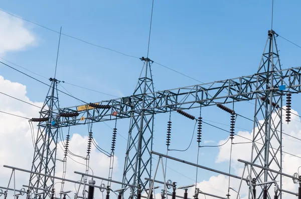 Elektrische macht onderstation. — Stockfoto