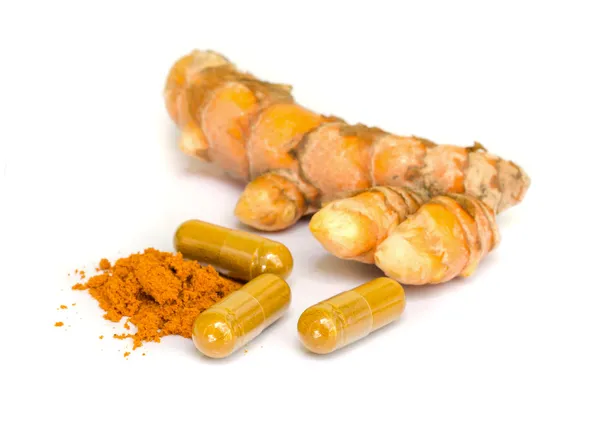 Tumeric ve tumeric kapsül.