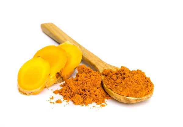 Tumeric and tumeric powder. — Stock Photo, Image