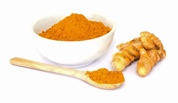 Tumeric порошок . Ліцензійні Стокові Зображення