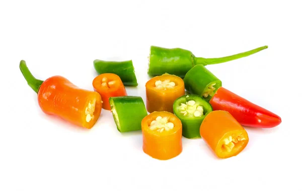 Spicy hot chili peppers slice. — Stock Photo, Image