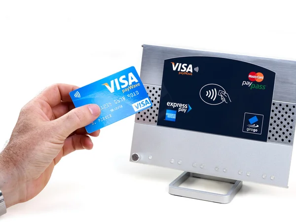 NFC - Near field communication / contactless payment — Stock Photo, Image