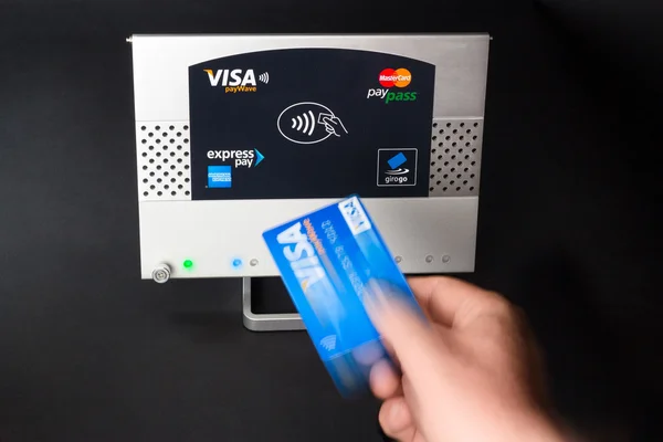 NFC - Near field communication / contactless payment — Stock Photo, Image