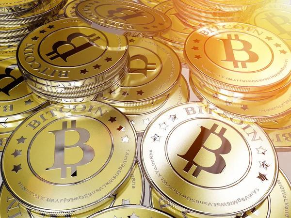 Bitcoins — стокове фото
