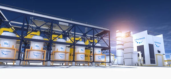 Concept Illustration Salt Energy Storage Natrium Sodium Nuclear Reactor Power — 스톡 사진