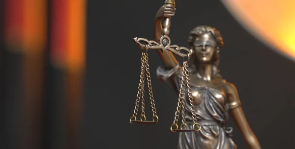 Die Statue Der Gerechtigkeit Gerechtigkeitsdame Oder Iustitia Justitia Die Römische — Stockfoto