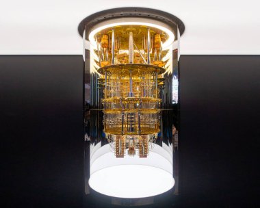 LAS VEGAS, NEVADA - JANUARY 7, 2020: IBM Q System One Quantum Computer at the Consumer Electronic Show CES 2020