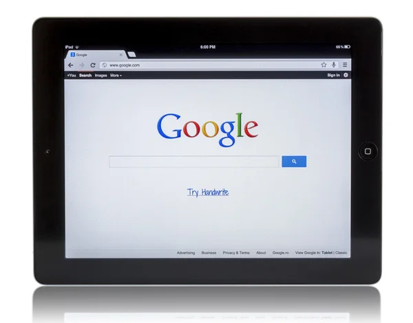 Google na ipad 3 — Zdjęcie stockowe