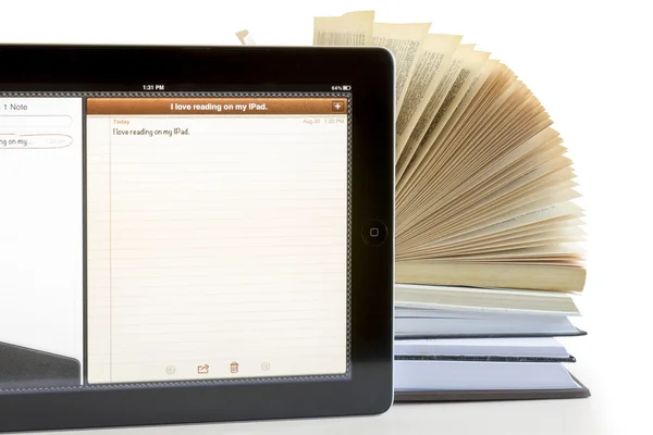 Ipad 3 e libri — Foto Stock